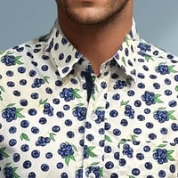 Image 2 of Camisa manga corta arándanos blanca