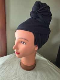 Image 1 of Certified Organic Cotton Extra Long Rectangular Scarf in Black