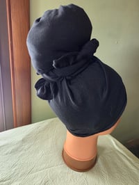 Image 2 of Certified Organic Cotton Extra Long Rectangular Scarf in Black