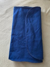 Image 2 of Certified Organic Cotton Extra Long Headscarf in True Blue