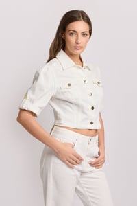 Image 3 of CAZADORA VAQUERA CORTA BLANCA KOCCA