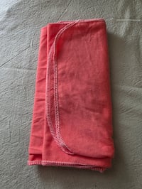 Image 3 of Certified Organic Cotton Extra Long Rectangular Scarf in Peach Glaze