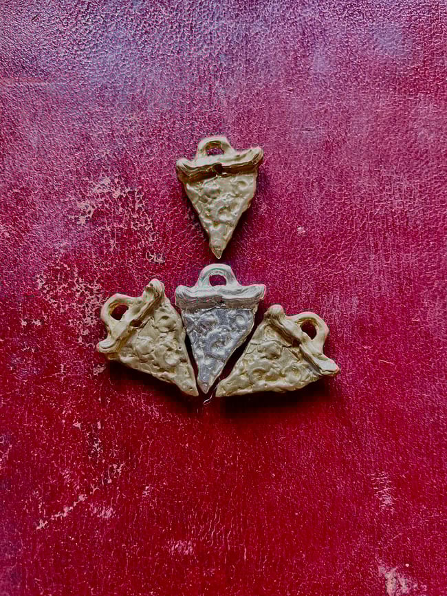 The Sacred Slice Charm brass