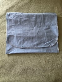Image 2 of Certified Organic Cotton Rectangular Scarf in Light blue