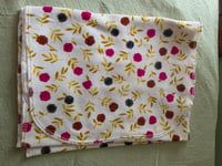 Image 2 of Pure Cotton Rectangular Scarf in Ditzy Roses