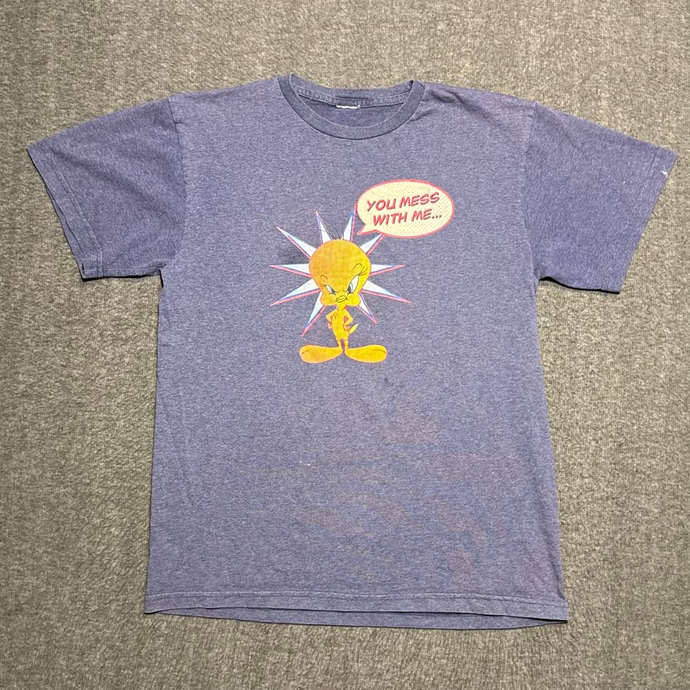 Image of 1990s Looney Tunes Tweety and Gang Graphic Tee (L)