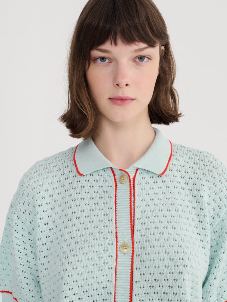 Image of 1-Chaqueta Openwork Knitted 