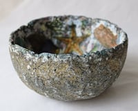 Image 5 of Luxury Handmade Paper Mache Bowl – Botanical & Marine Collage Art | Sustainable Home Decor