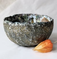 Image 6 of Luxury Handmade Paper Mache Bowl – Botanical & Marine Collage Art | Sustainable Home Decor