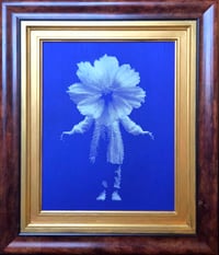 "Fleur Humaine" Bleu Or 43x50cm