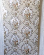 1980s Vintage Zen Wallpaper Rolls - Retro Embossed Damask Traditional Pearlescent - (Set of 3 Rolls) thumbnail 6