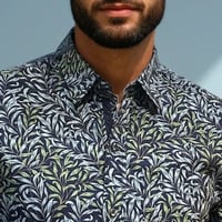 Image 2 of Camisa manga corta hojas azules