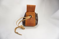 Image 1 of Drawstring leather pouch