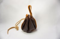 Image 7 of Drawstring leather pouch