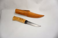 Image 3 of Puukko Knife 52100 Karelia Birch