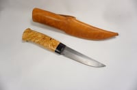 Image 4 of Puukko Knife 52100 Karelia Birch