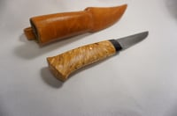 Image 5 of Puukko Knife 52100 Karelia Birch