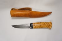 Image 7 of Puukko Knife 52100 Karelia Birch