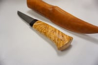 Image 9 of Puukko Knife 52100 Karelia Birch