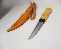 Image 10 of Puukko Knife 52100 Karelia Birch