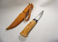 Image 13 of Puukko Knife 52100 Karelia Birch