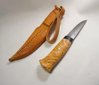 Image 14 of Puukko Knife 52100 Karelia Birch