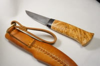 Image 15 of Puukko Knife 52100 Karelia Birch