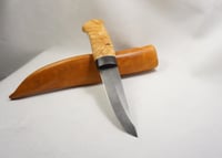 Image 2 of Puukko Knife 52100 Karelia Birch