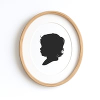 Image 3 of {Standard 8.5x11" Size} Hand-Cut Silhouette • Custom Family Keepsake