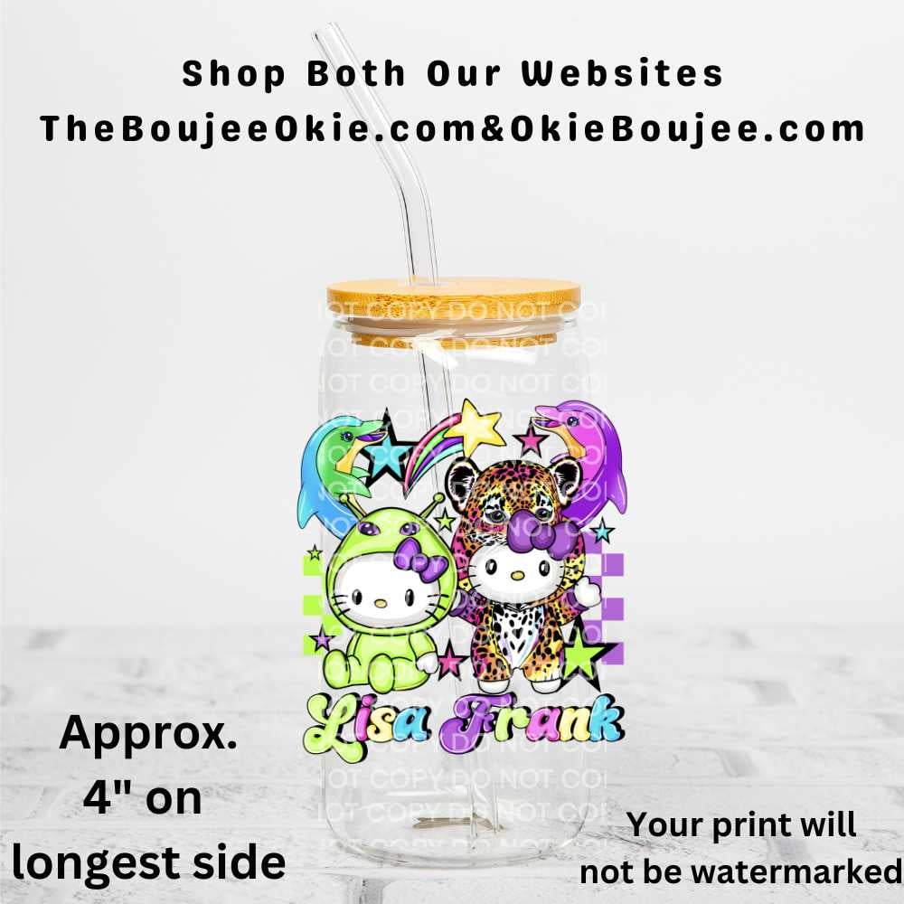 Image of Lisa Frank Hello Kitty Uv Dtf Decal T4