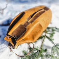 Image 2 of Leather top load military style duffelbag