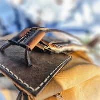 Image 4 of Leather top load military style duffelbag