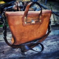 Image 2 of Leather messenger style bag