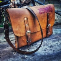 Image 1 of Leather messenger style bag