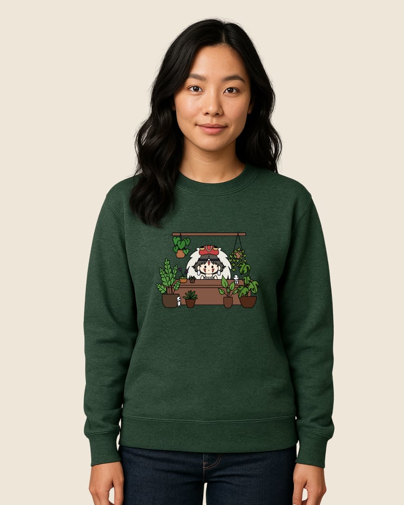 Image of Princess Mononoke x Forest Spirts Plant Shop | Studio Ghibli |Unisex Crewneck Sweater