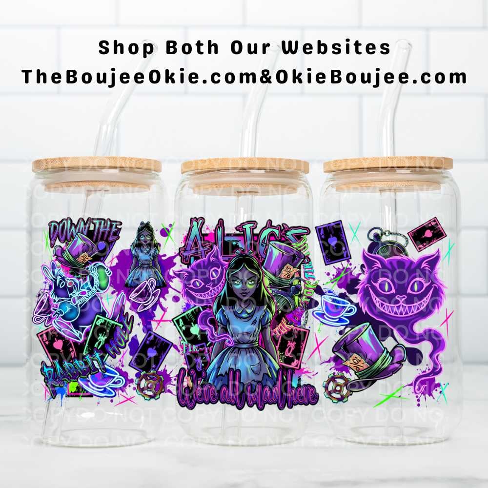 Image of Alice We're All Mad Here Uv Dtf Wrap   W0777