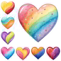 Image 1 of Glitter Hearts Mini Diamond Painting Kit by Creative Gems