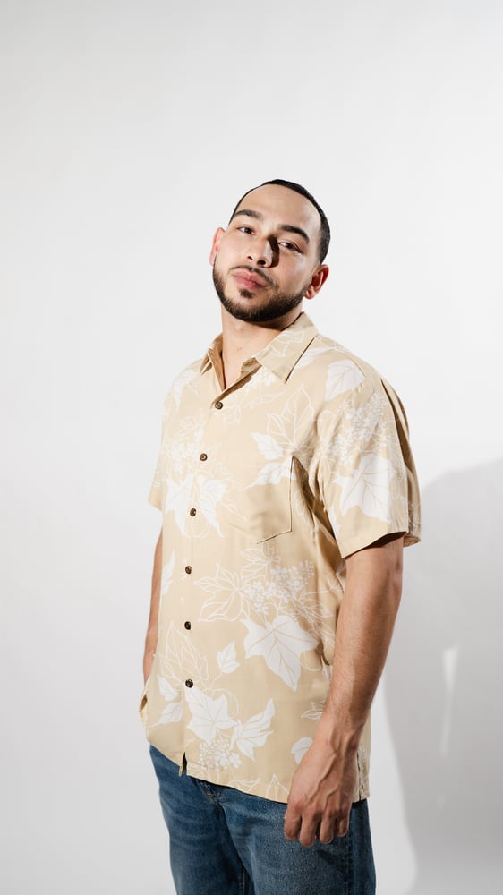 Image of KU'UIPO BEIGE ALOHA SHIRT