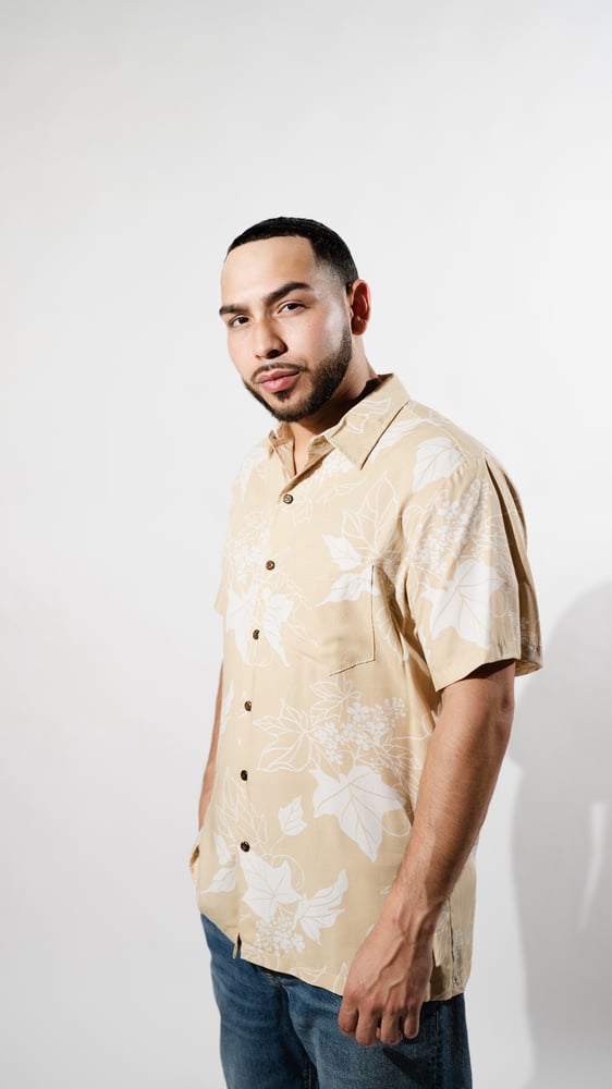 Image of KU'UIPO BEIGE ALOHA SHIRT