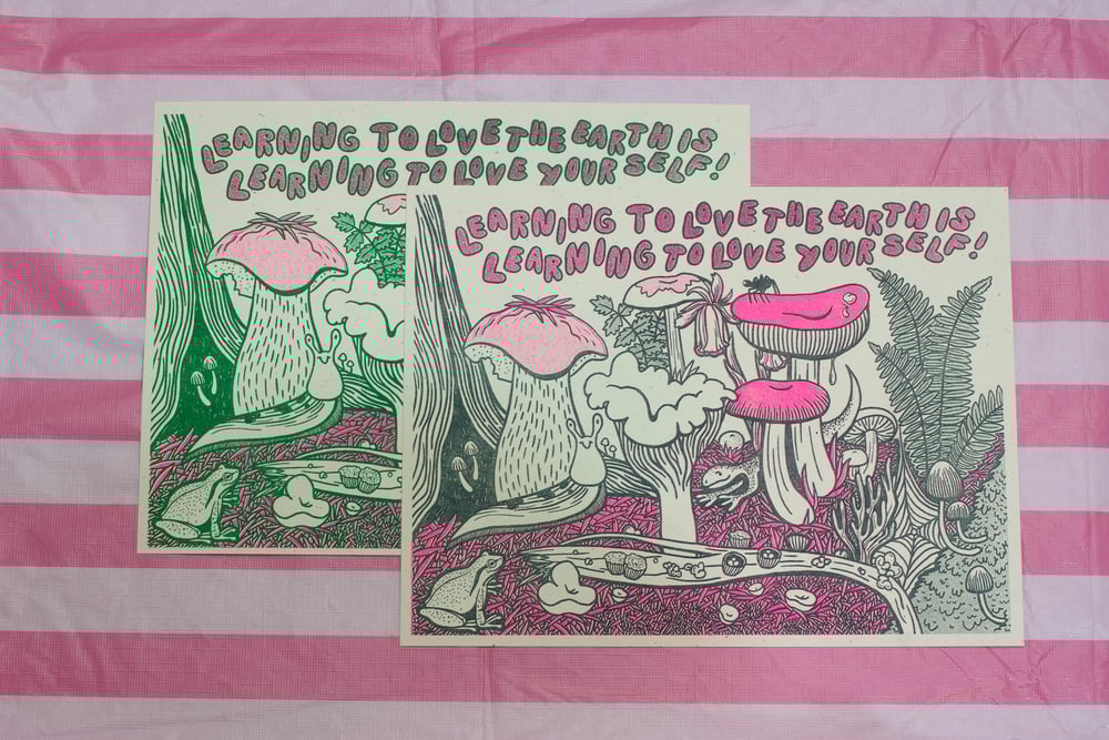 Image of Love The Land, Love Yourself! Riso Print