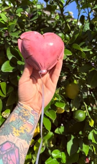 Raspberry mist ceramic heart ballon 
