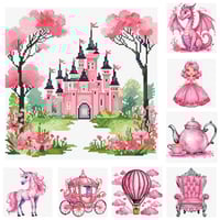 Image 2 of Pink Princess Mini Diamond Painting Kit by Creative Gems