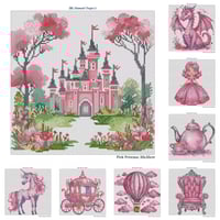 Image 3 of Pink Princess Mini Diamond Painting Kit by Creative Gems