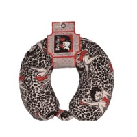 Image 2 of Betty Boop Travel Neck Pillow Memory Foam Travel Neck Pillow Leopard Design
