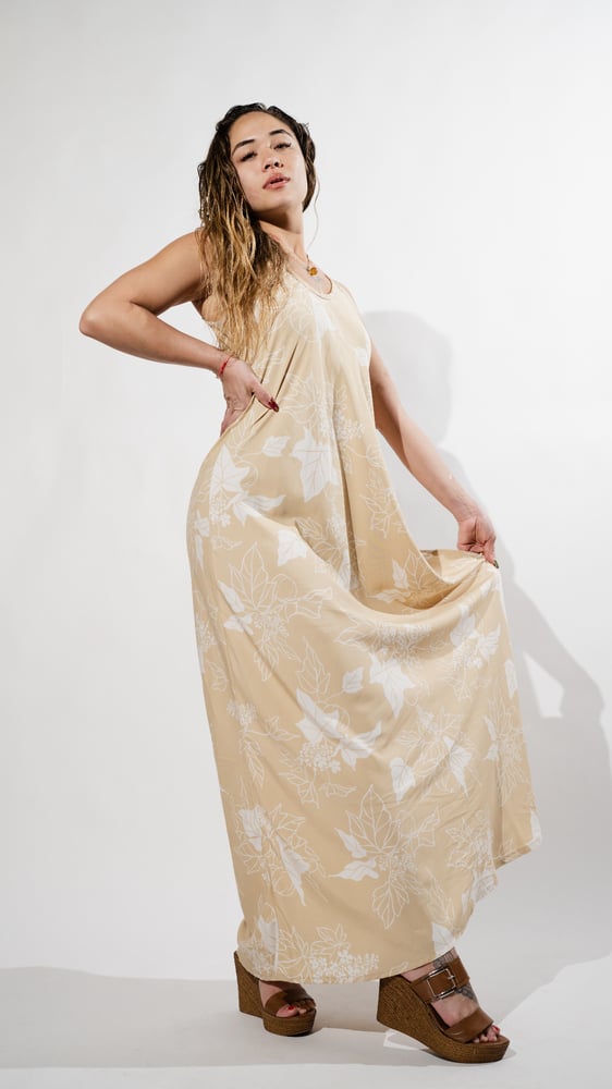 Image of KU'UIPO BEIGE MAXI DRESS