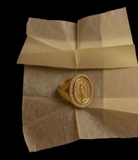 Savior Gold Brass Ring