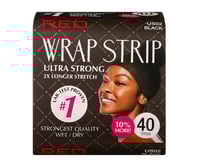 Image 1 of Red by Kiss Hair Wrapping Strip, Ultra Strong 2X Longer Stretch, 40 Strips, Suitable for Wet/Dry Hai