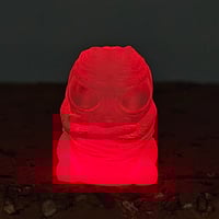 Image 2 of Gus edc lanyard bead- clear/red glow