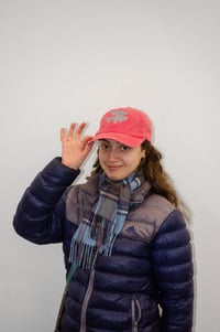 Image 3 of PRINT HOLE x PIMB GARMENT DYED DAD HAT PRE-ORDER RED W/ GRAY