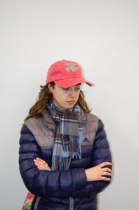 Image 1 of PRINT HOLE x PIMB GARMENT DYED DAD HAT PRE-ORDER RED W/ GRAY